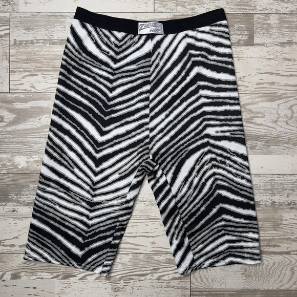 Bike Other - Vintage Bike Zubaz Compression Shorts Mens Large Black Zebra Animal Print USA